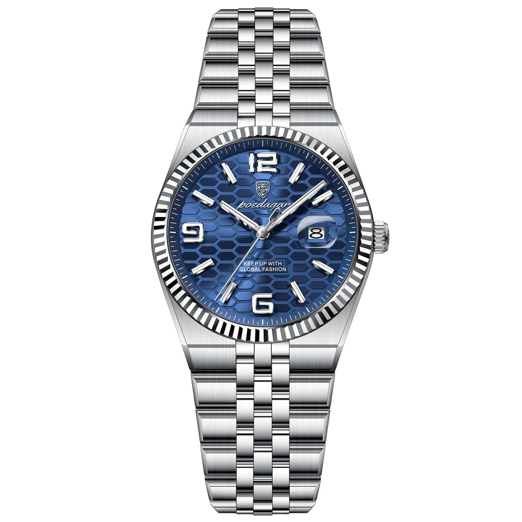 Poedagar 502 watch Silver Blue variant