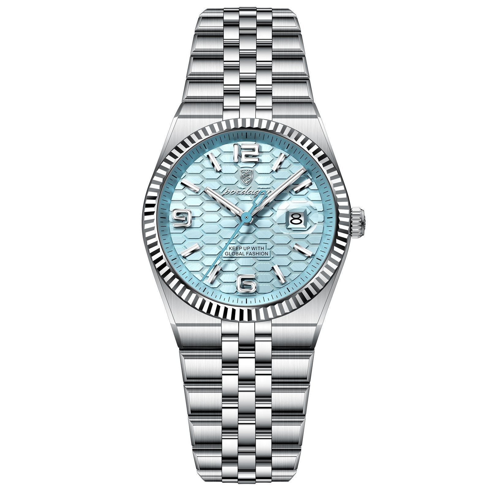 Poedagar 502 watch Silver Mint Blue variant