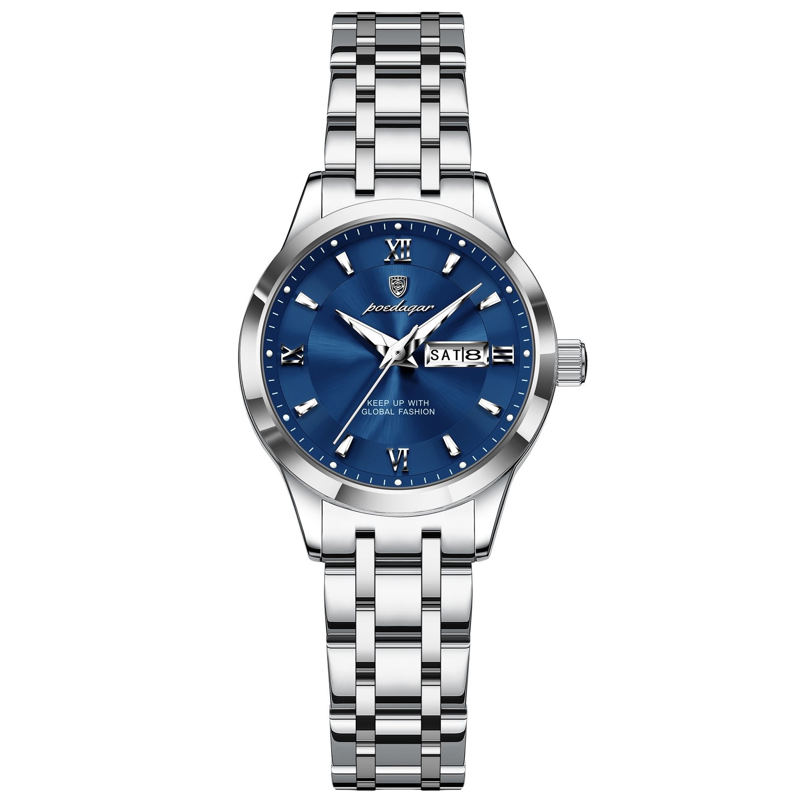 Poedagar 503 watch Silver Blue variant