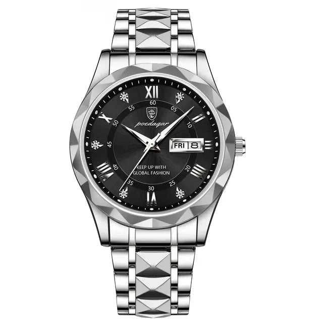 Poedagar 615 watch Silver Black variant