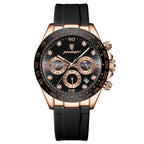 Poedagar 629 watch Rose Gold Black Silicone variant