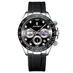 Poedagar 629 watch Silver Black Silicone variant