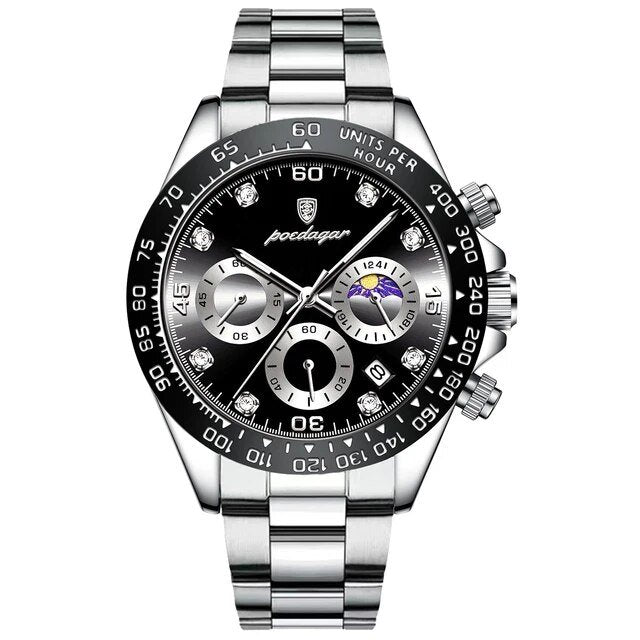 Poedagar 629 watch Silver Black variant