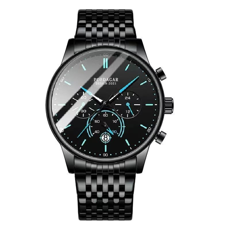 Poedagar 632 watch Black Blue Steel variant