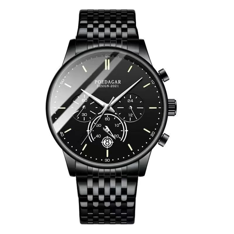 Poedagar 632 watch Black Red Steel variant