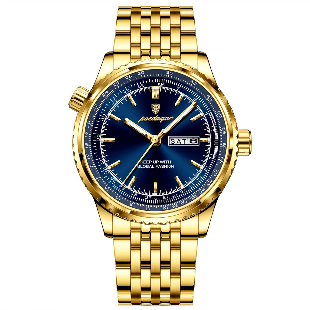 Poedagar 673 watch Gold Blue variant