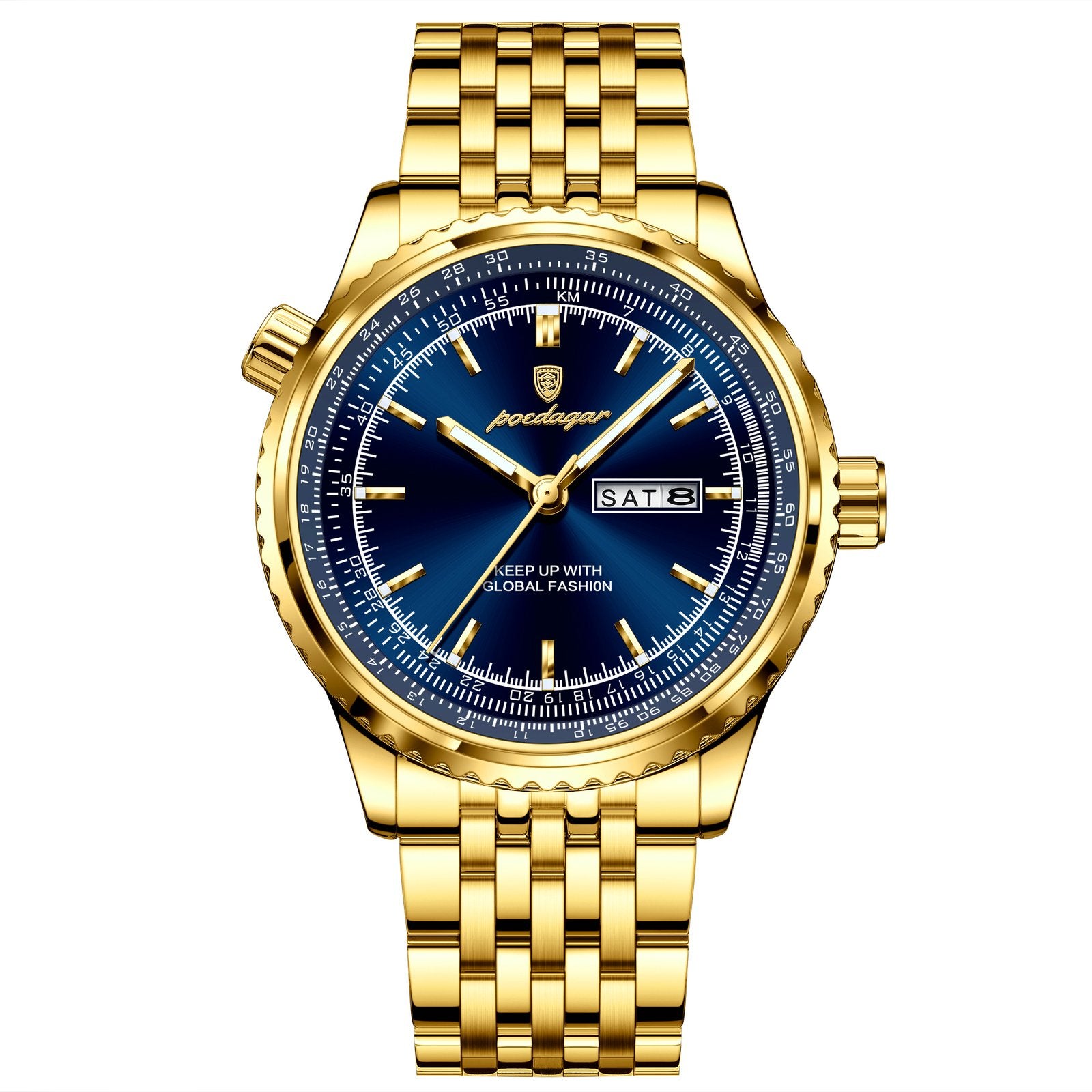 Poedagar 673 watch Gold Blue variant