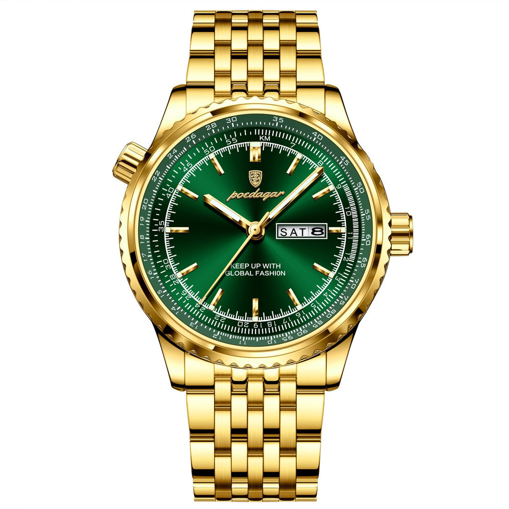 Poedagar 673 watch Gold Green variant