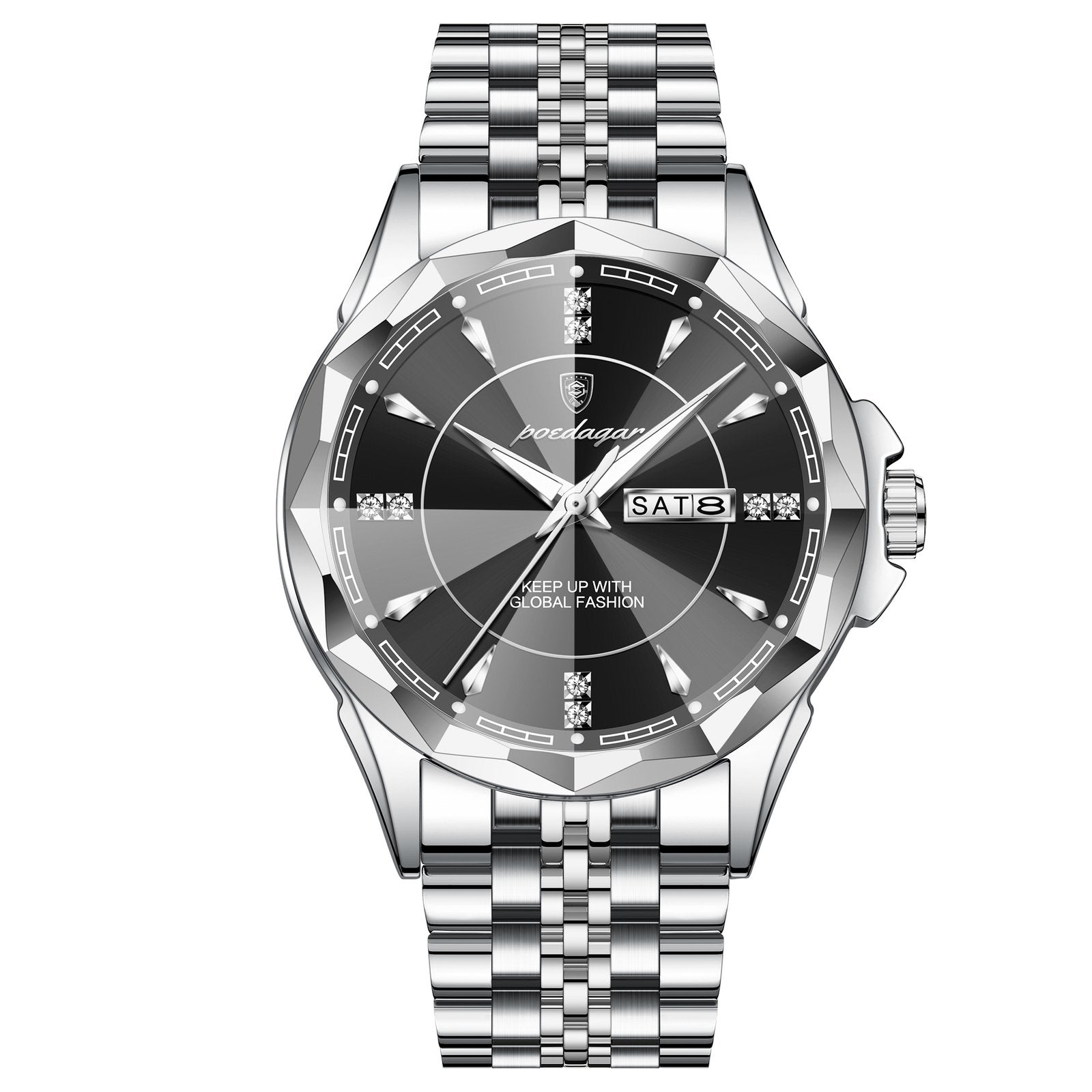 Poedagar 674 watch Silver Black variant