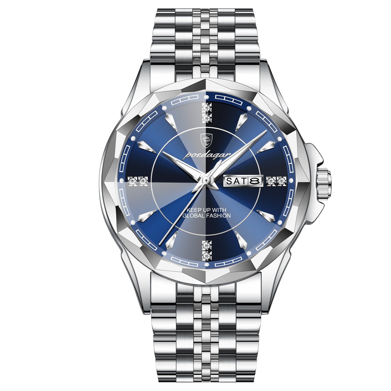 Poedagar 674 watch Silver Blue variant