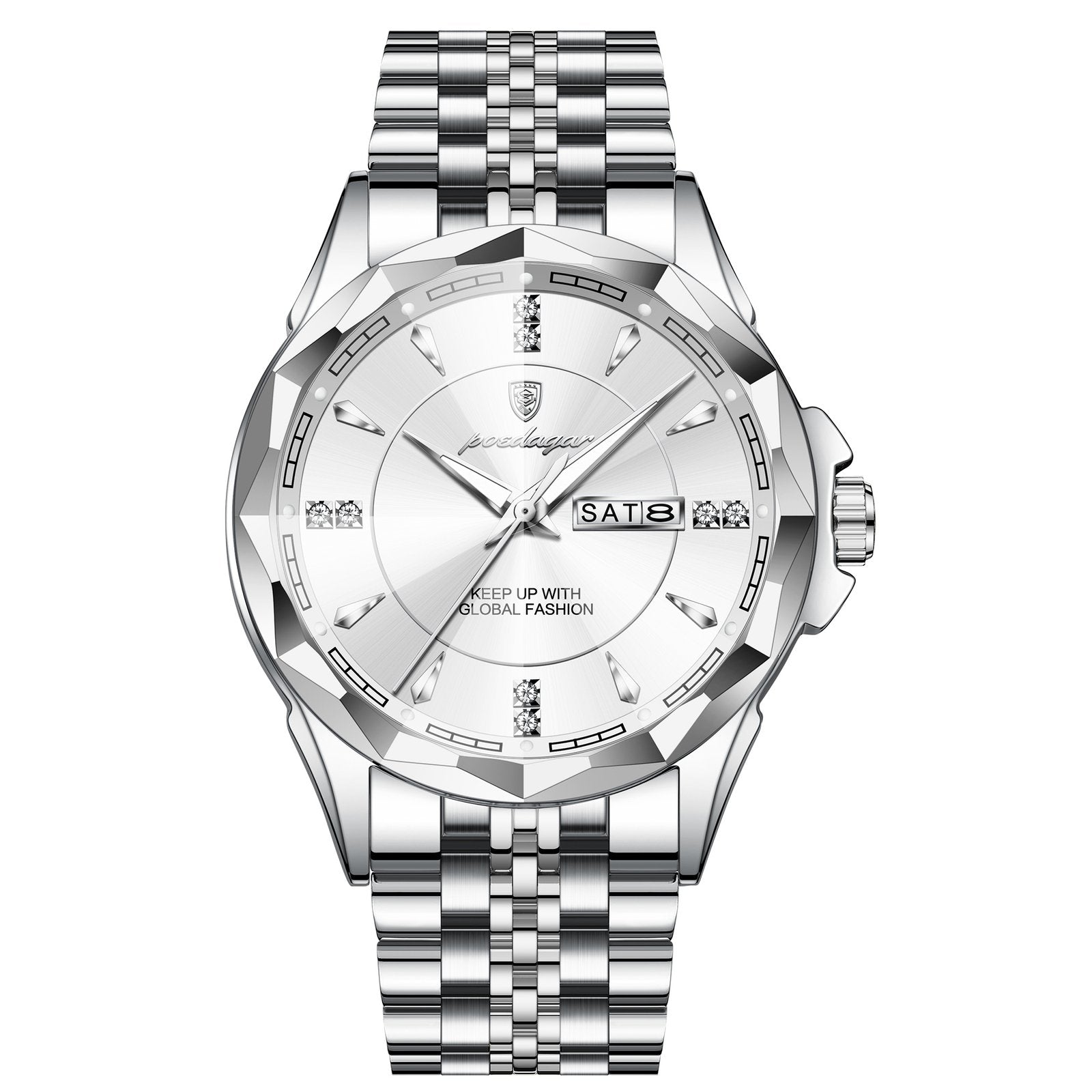 Poedagar 674 watch Silver White variant