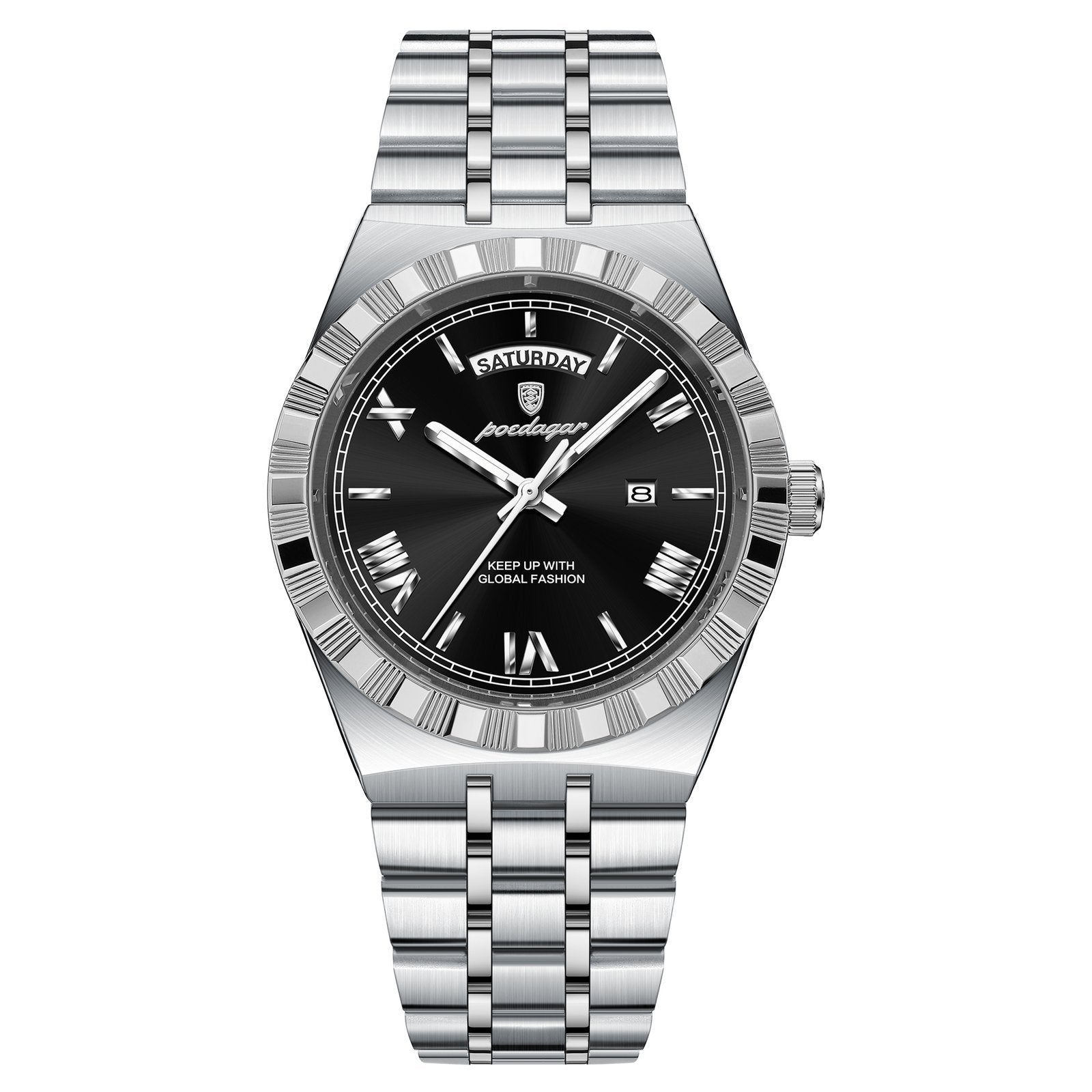 Poedagar 675 watch Silver Black variant