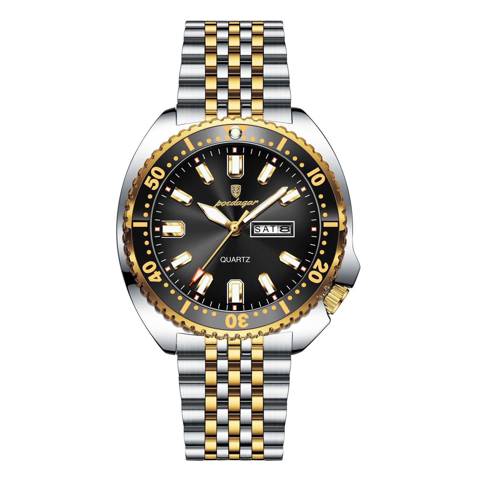 Poedagar 682 watch Gold Black variant