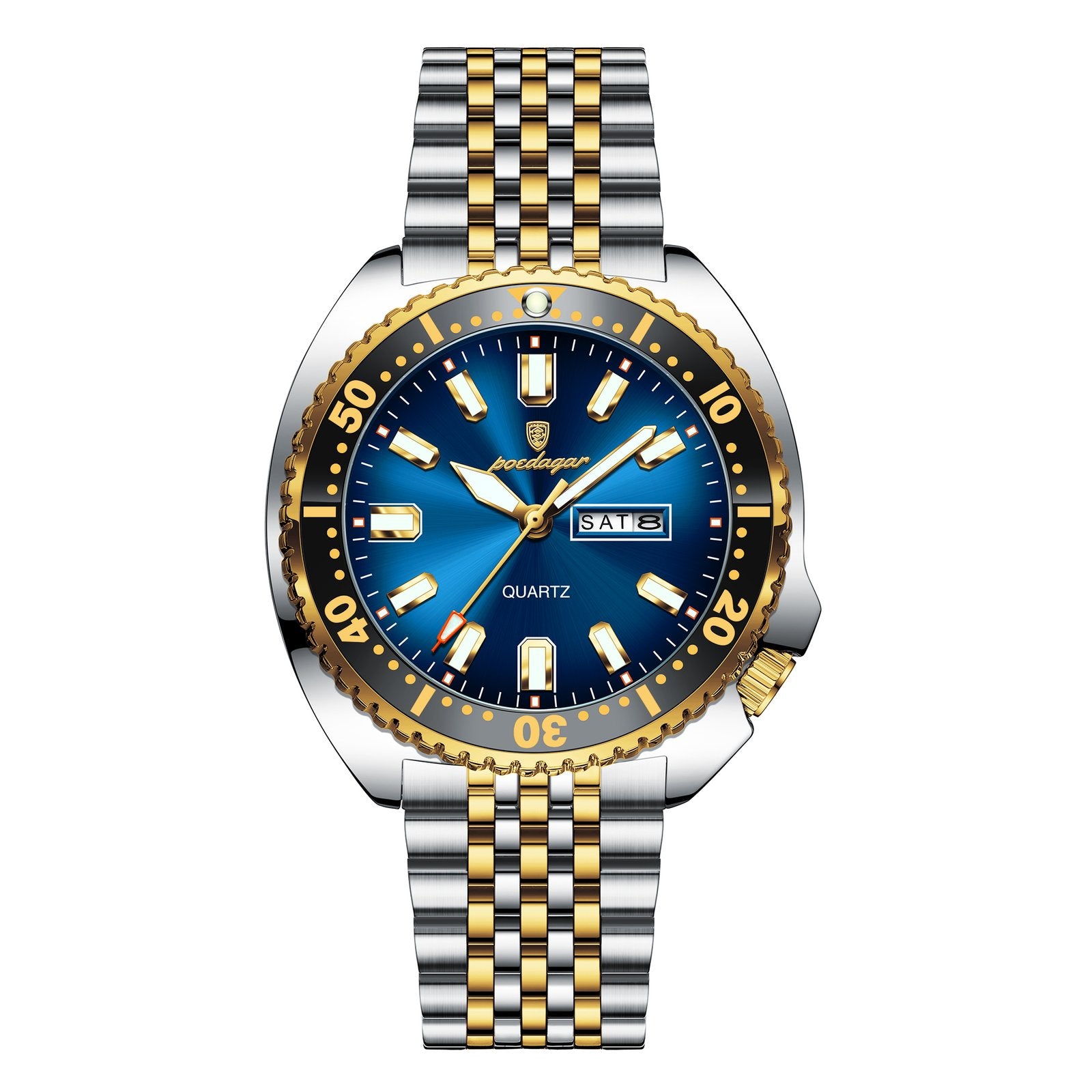 Poedagar 682 watch Gold Blue variant