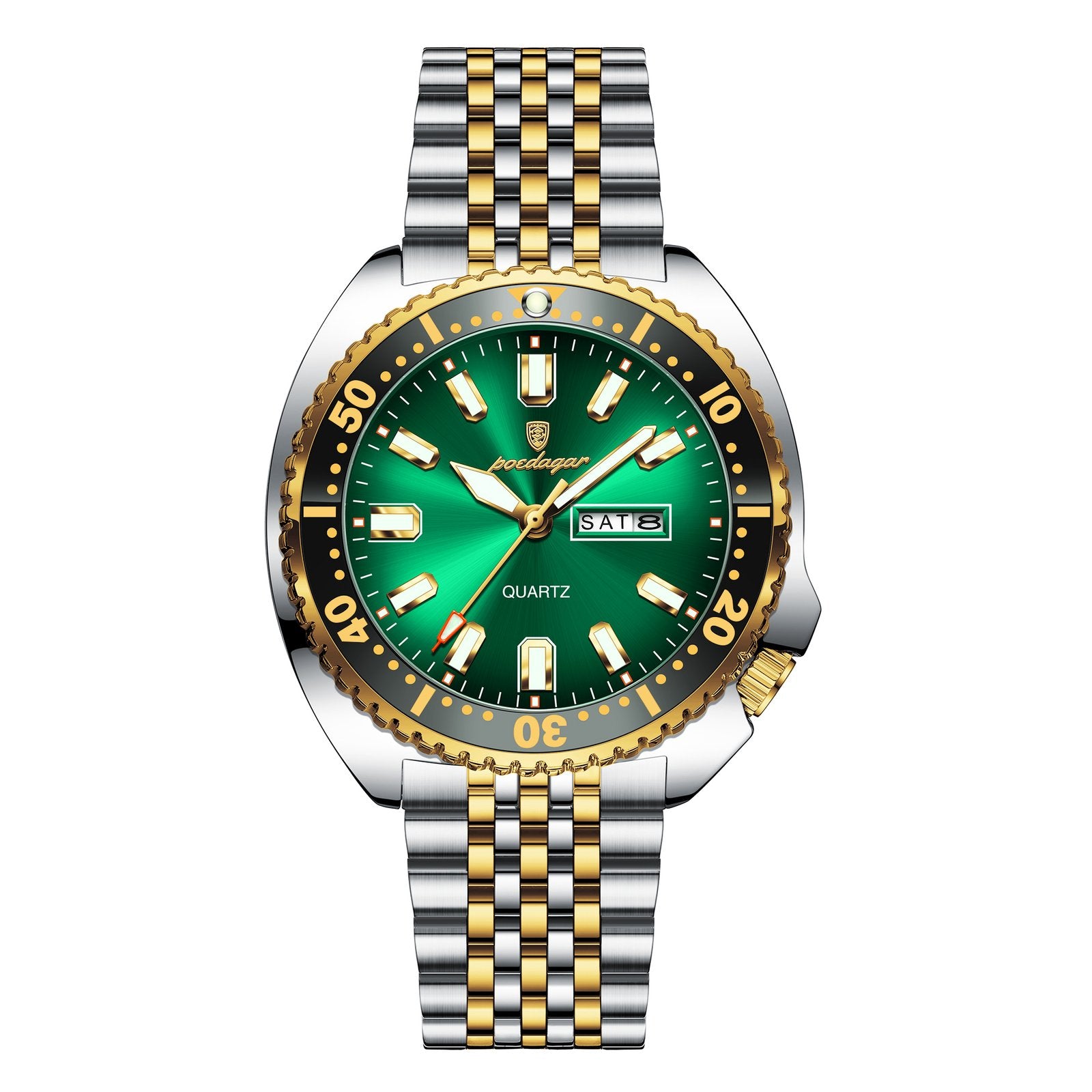 Poedagar 682 watch Gold Green variant