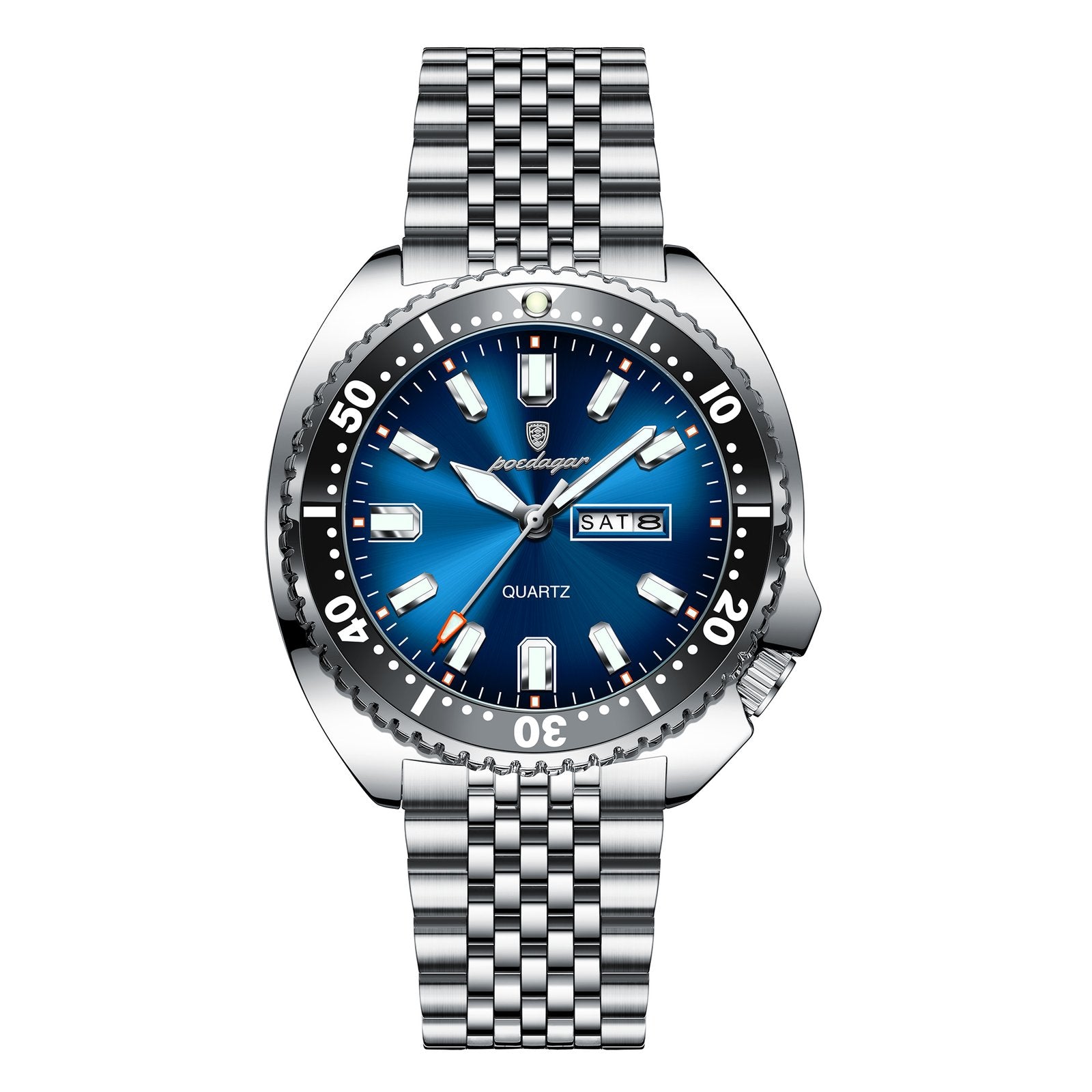 Poedagar 682 watch Silver Blue variant
