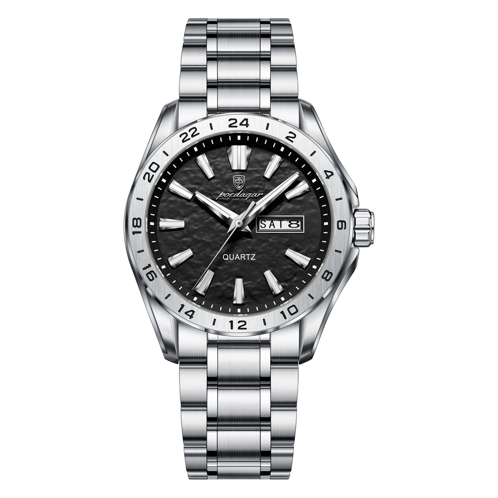 Poedagar 683 watch Silver Black variant