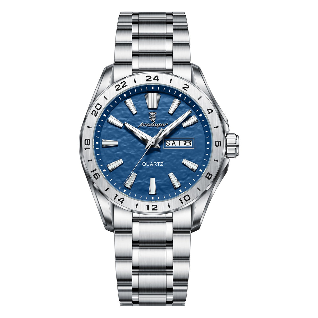 Poedagar 683 watch Silver Blue variant