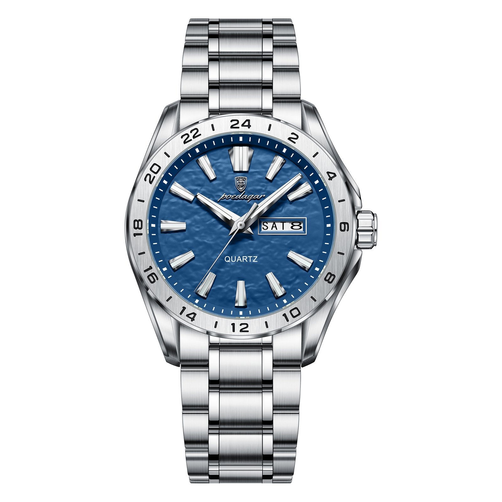 Poedagar 683 watch Silver Blue variant