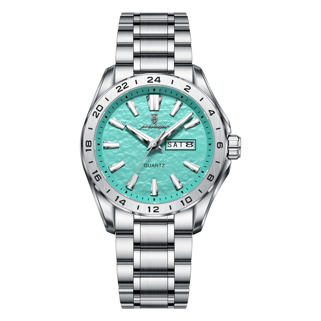 Poedagar 683 watch Silver MintBlue variant