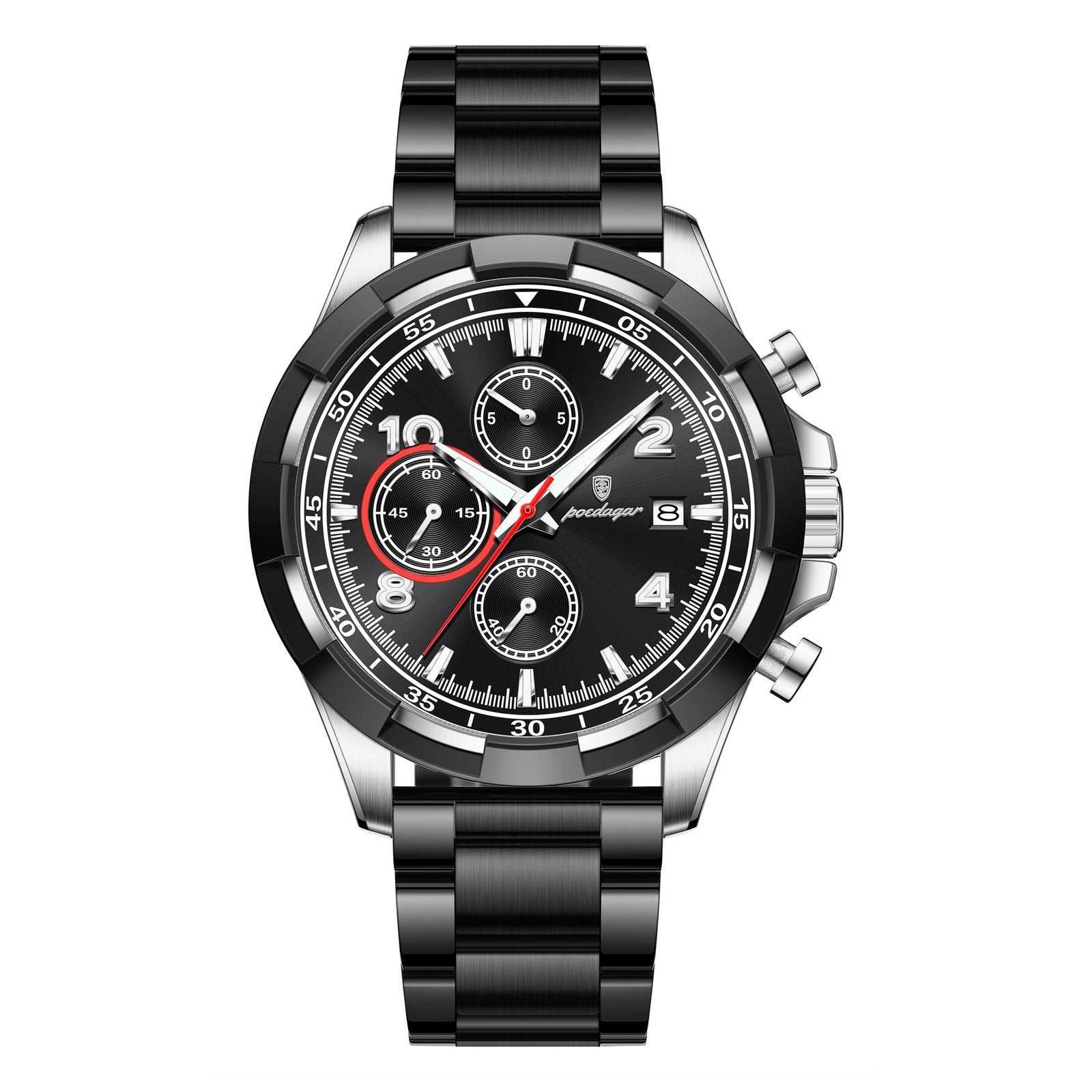Poedagar 685 watch Silver Black variant
