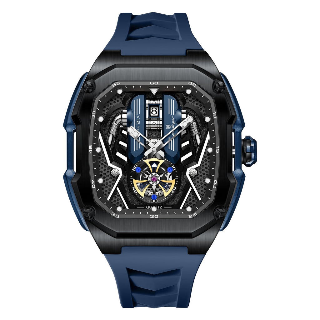 Poedagar 694 watch Black Blue variant