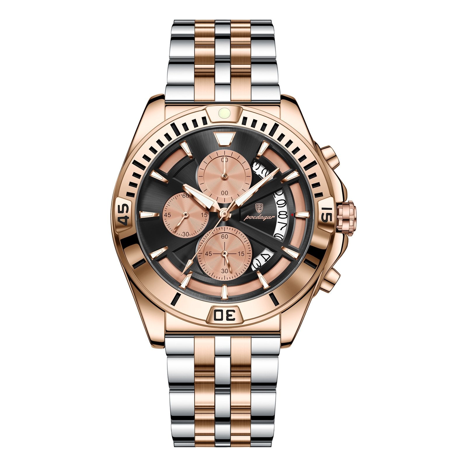 Poedagar 695 watch Rose Gold Black variant