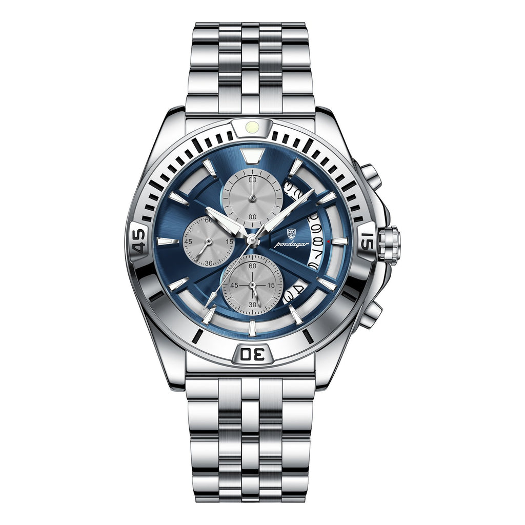 Poedagar 695 watch Silver Blue variant