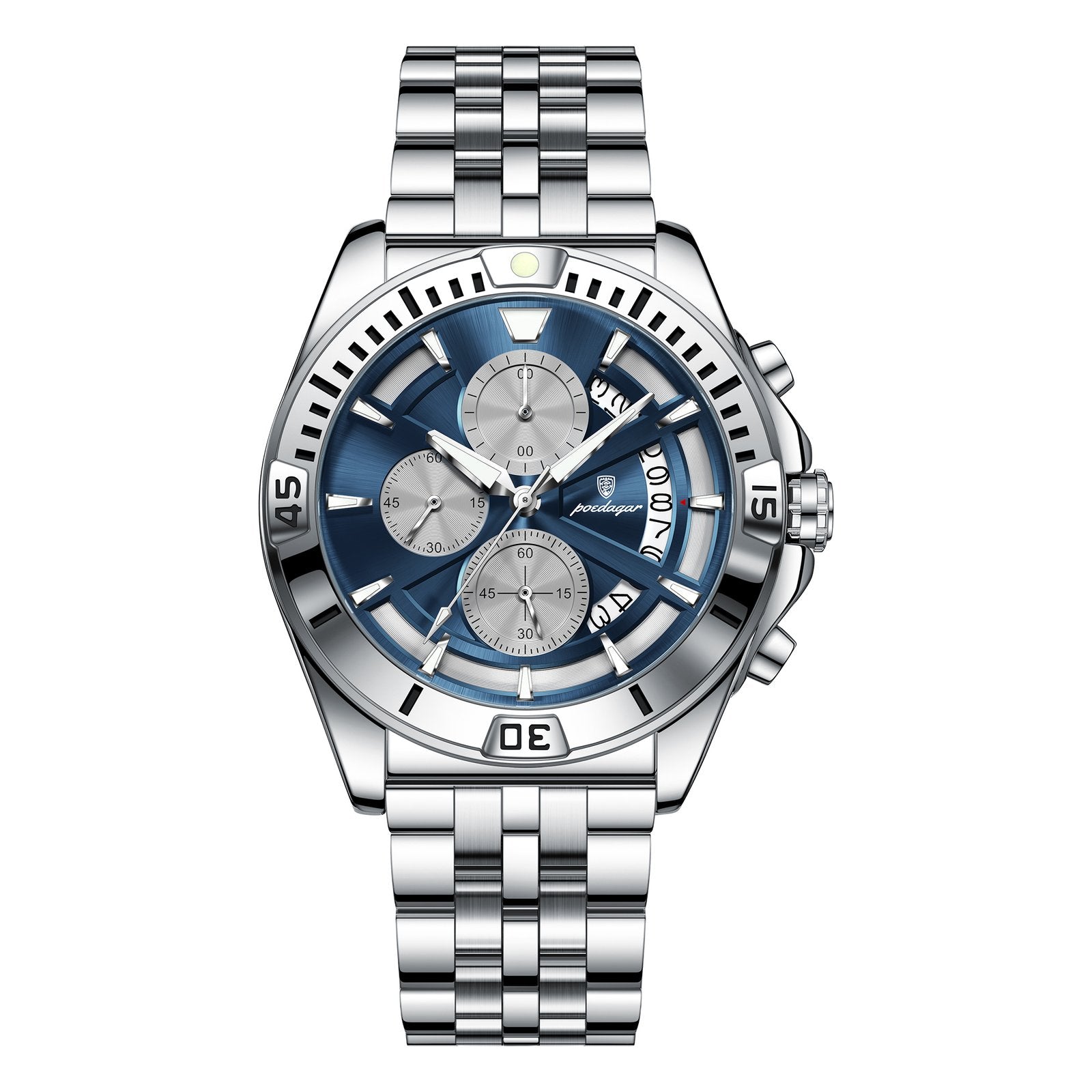 Poedagar 695 watch Silver Blue variant