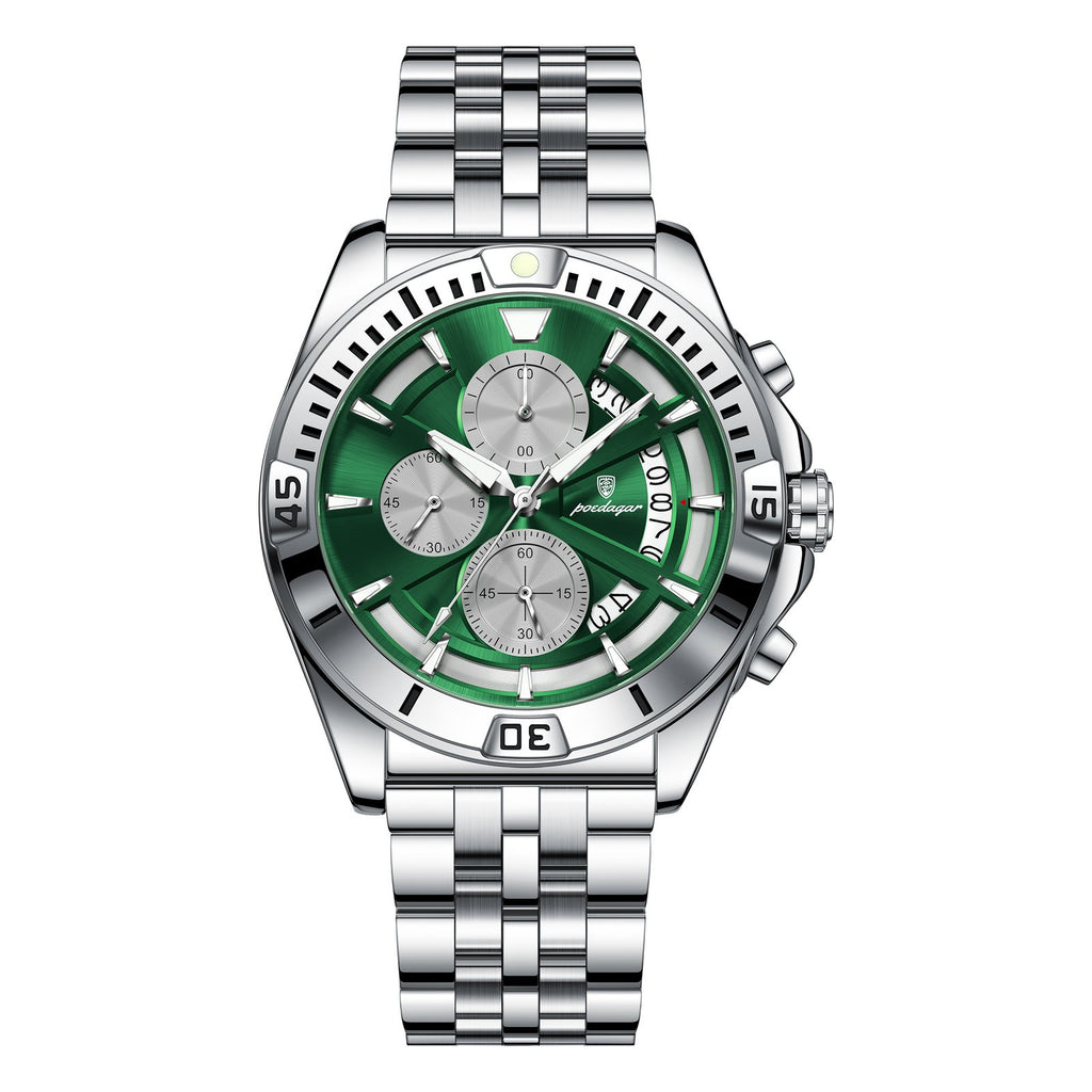 Poedagar 695 watch Silver Green variant
