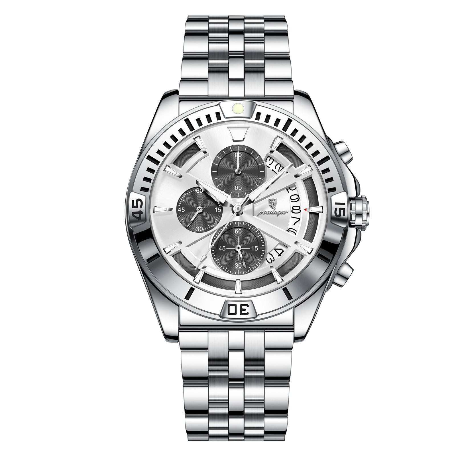 Poedagar 695 watch Silver White variant