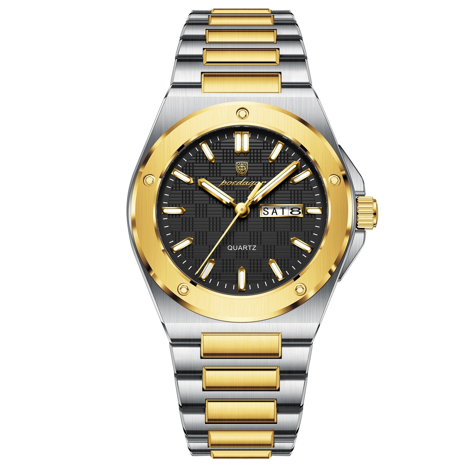 Poedagar 696 watch Gold Black variant