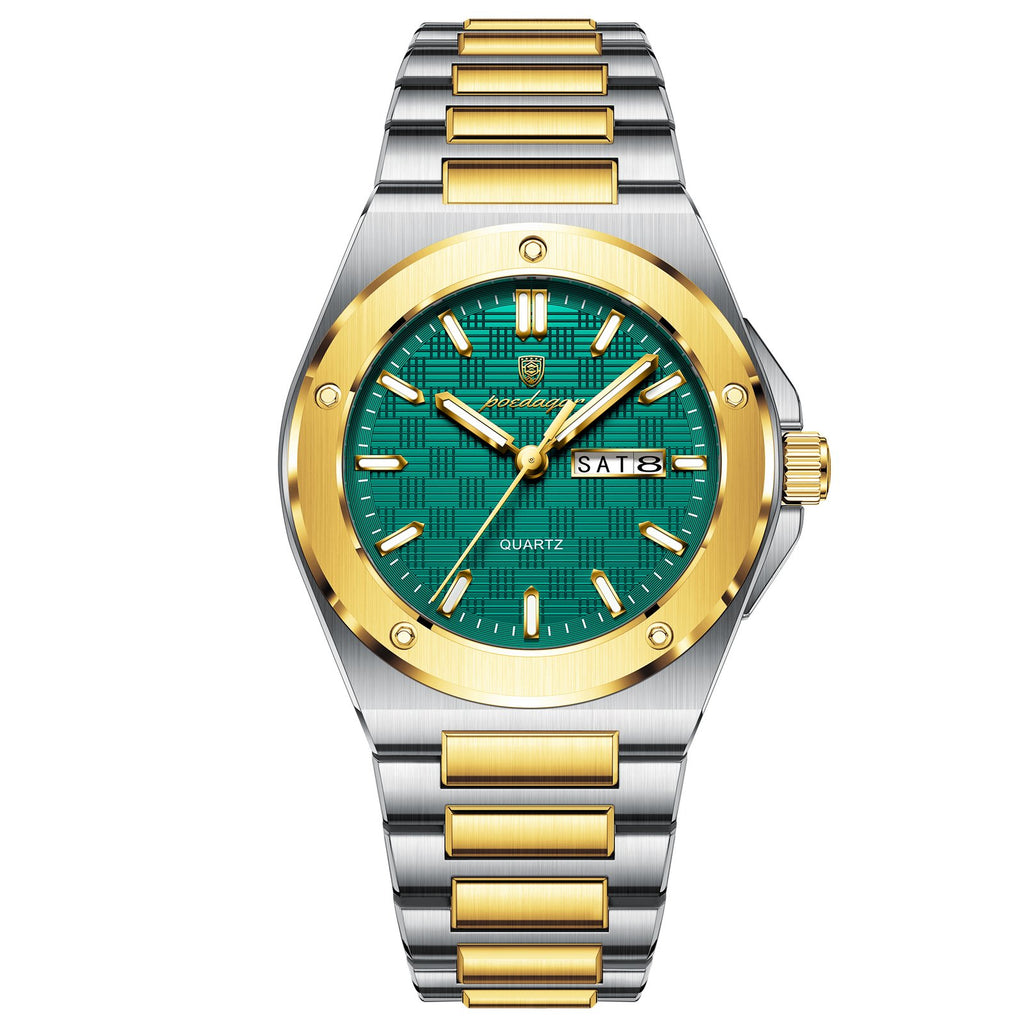 Poedagar 696 watch Gold Green variant