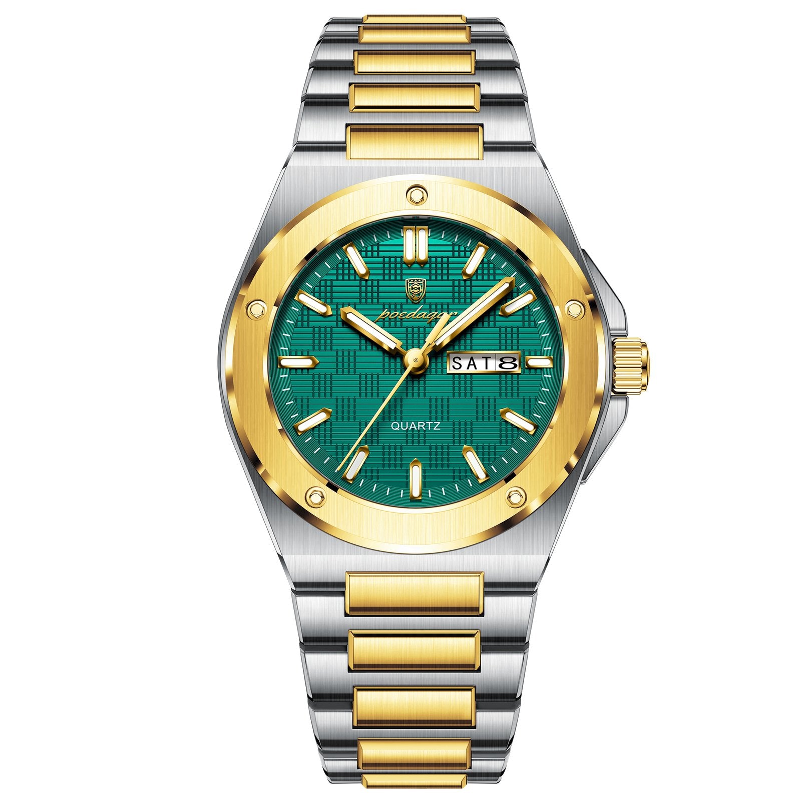 Poedagar 696 watch Gold Green variant