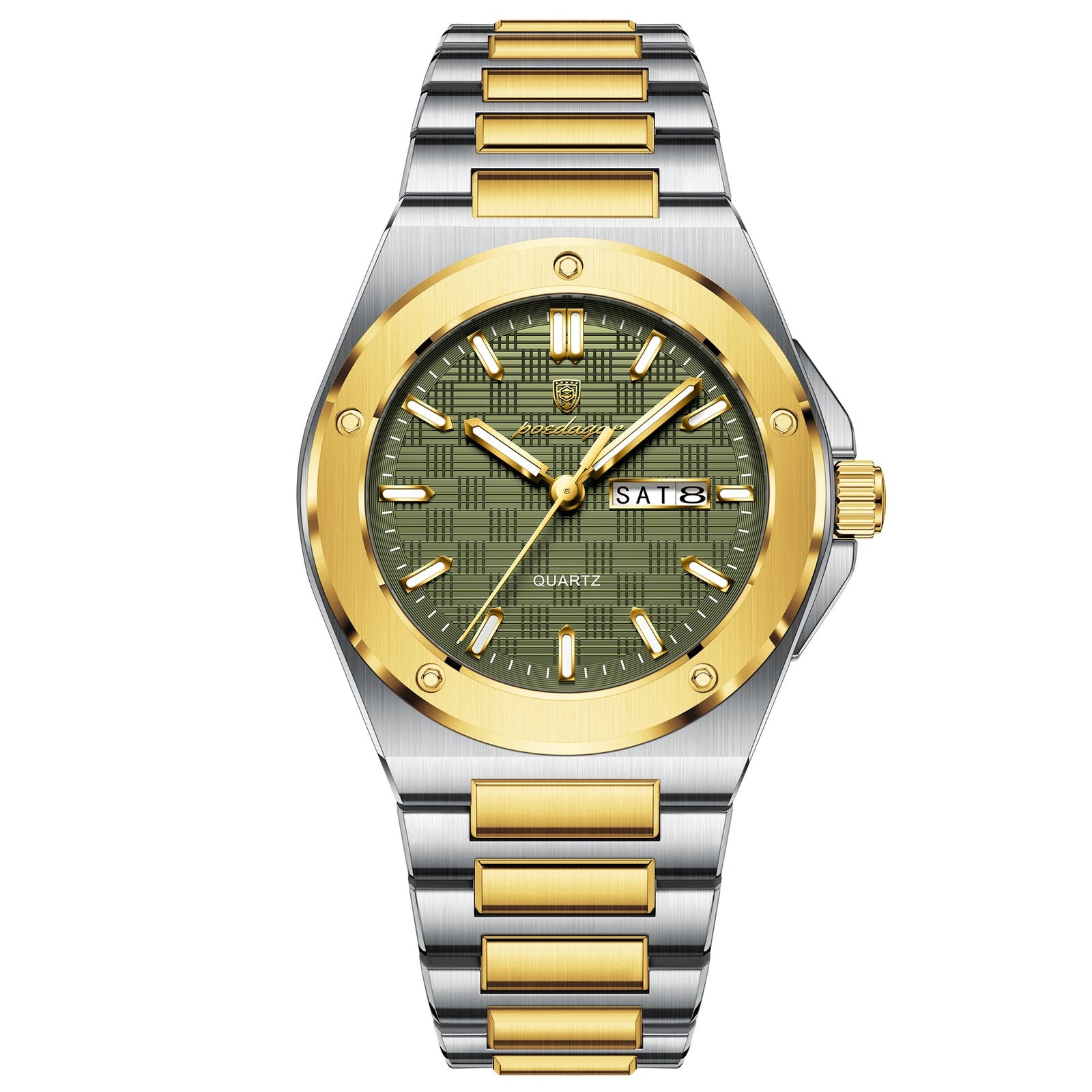 Poedagar 696 watch Gold MintGreen variant