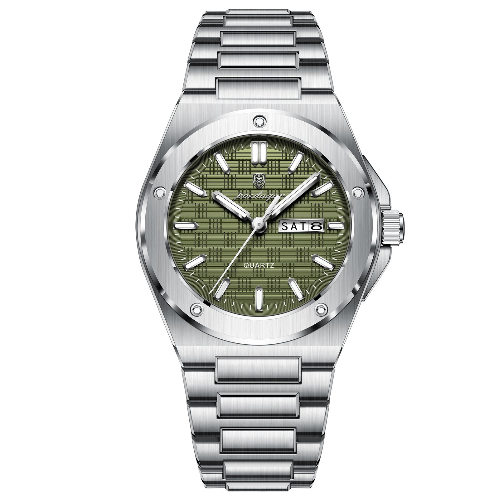 Poedagar 696 watch Silver MintGreen variant