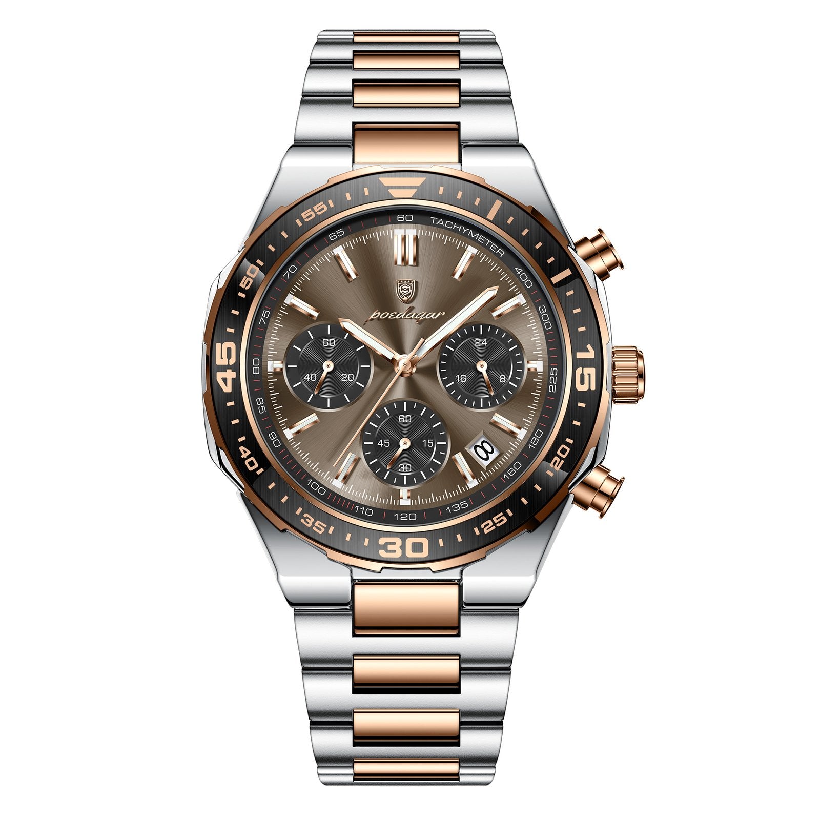 Poedagar 697 watch Rose Gold Black variant