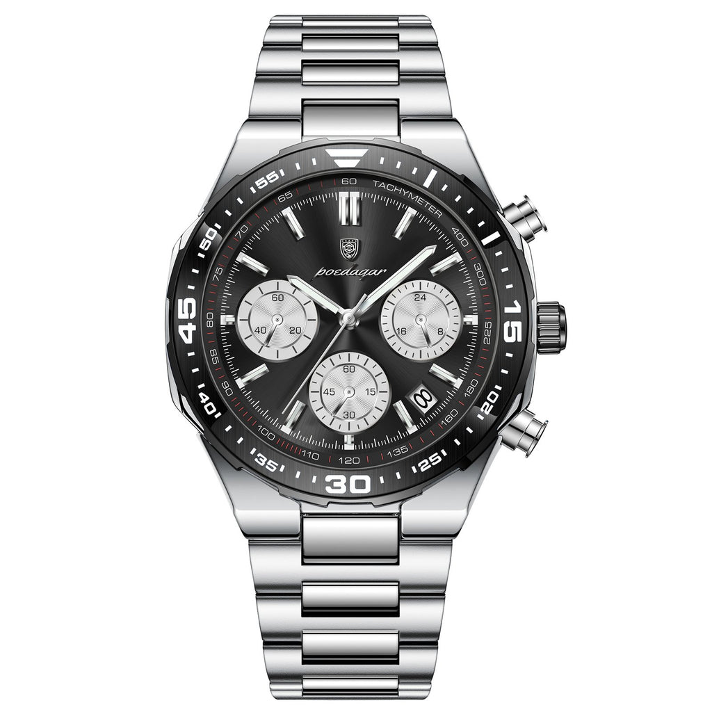 Poedagar 697 watch Silver Black White variant