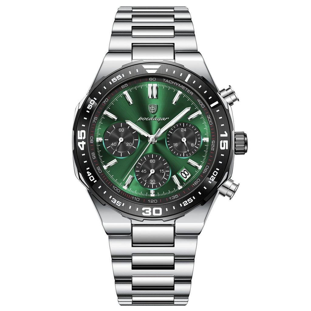 Poedagar 697 watch Silver Green variant