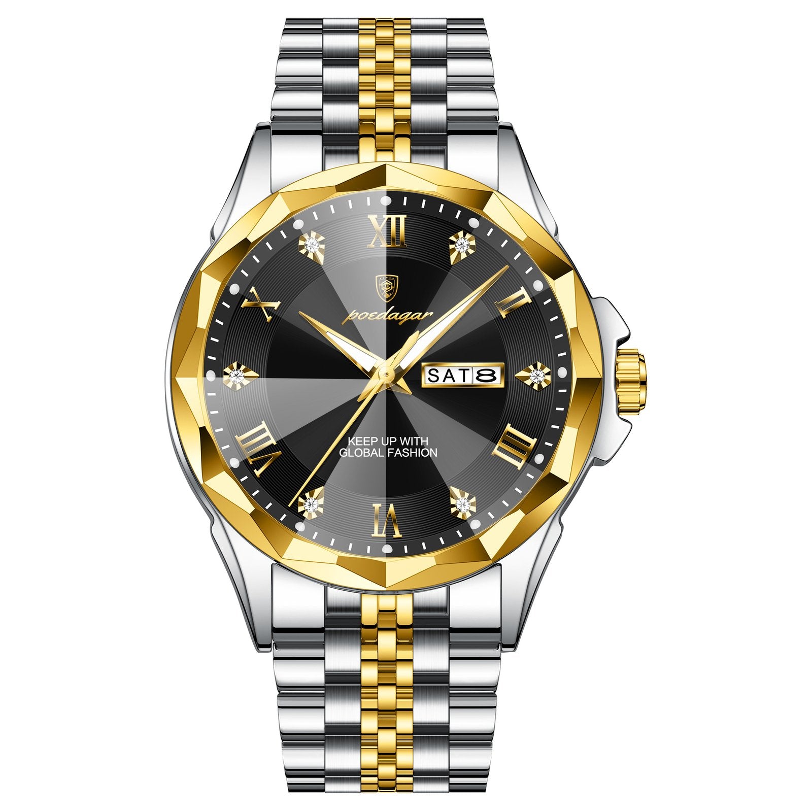 Poedagar 698 watch Gold Black variant