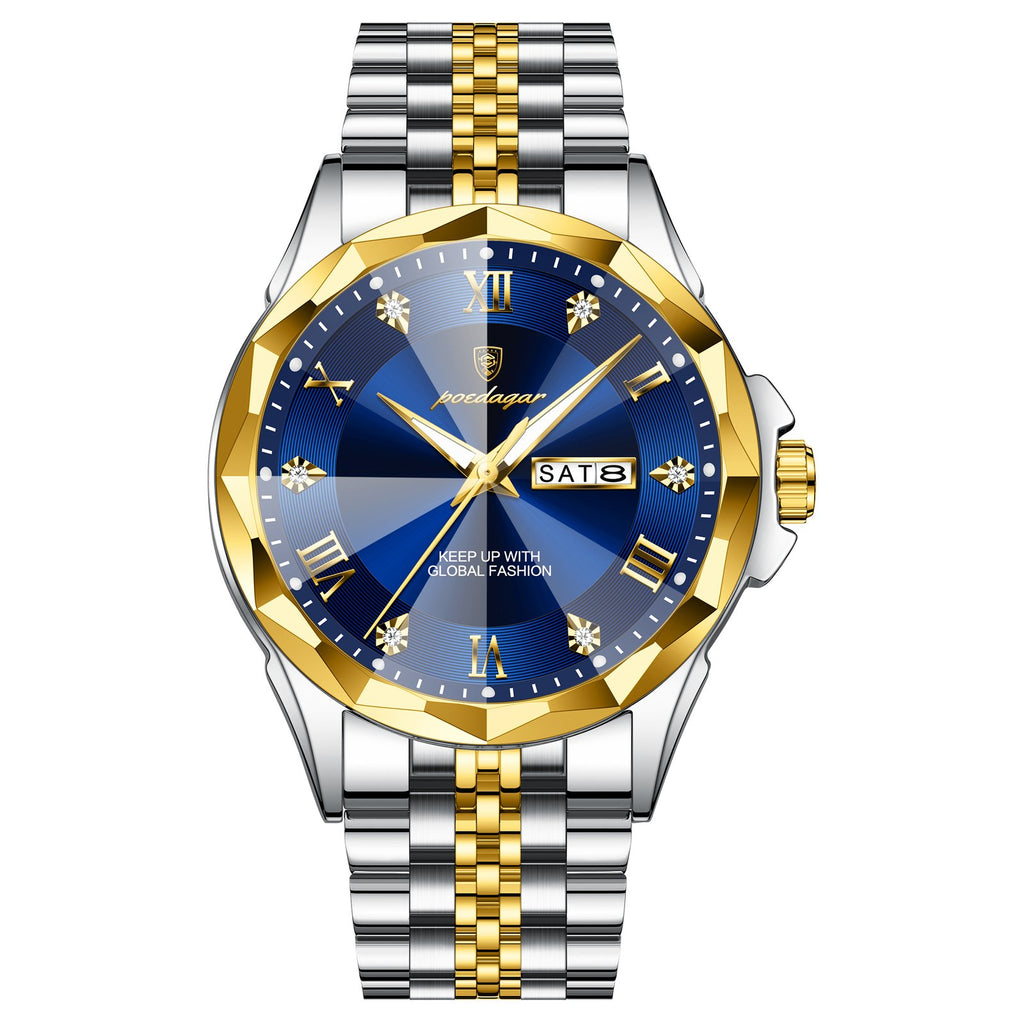 Poedagar 698 watch Gold Blue variant