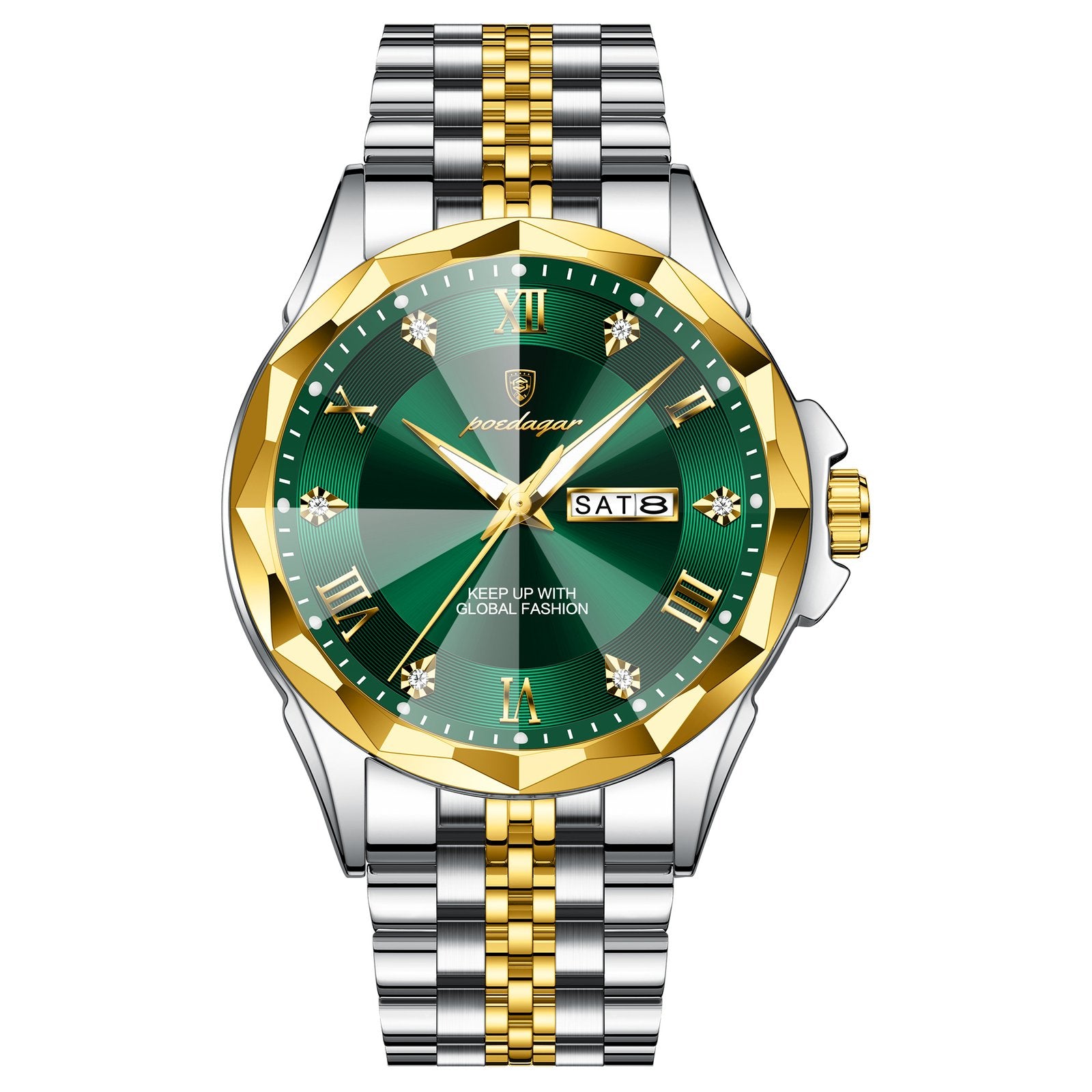 Poedagar 698 watch Gold Green variant