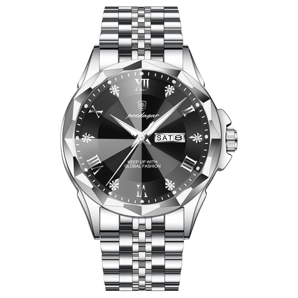 Poedagar 698 watch Silver Black variant