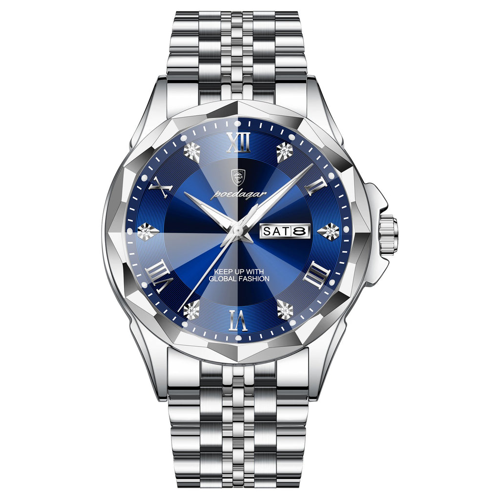 Poedagar 698 watch Silver Blue variant