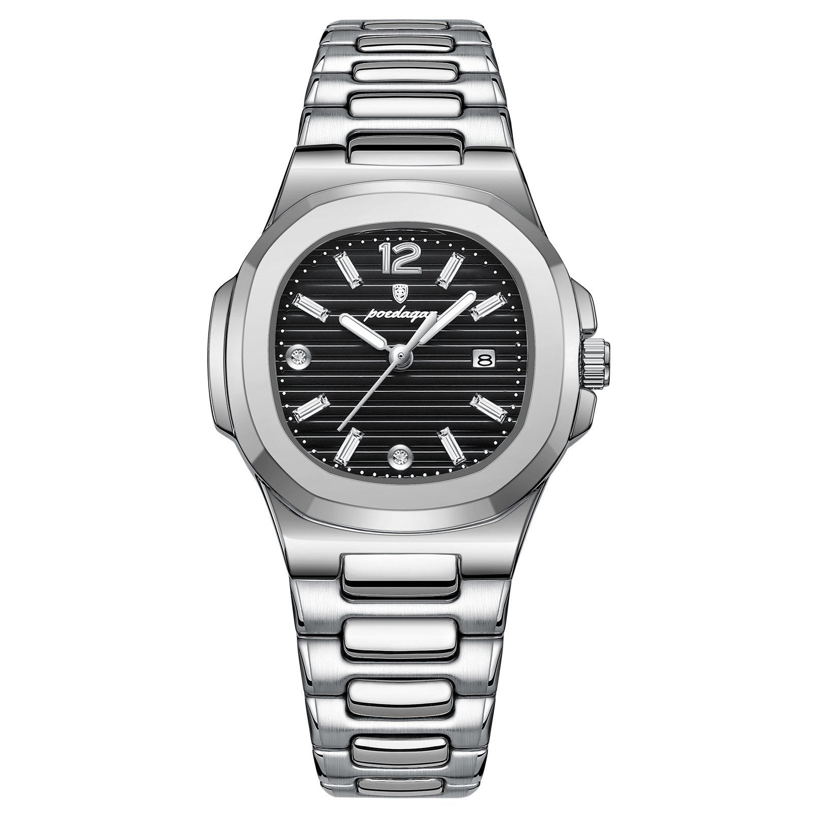 Poedagar 708 watch Silver Black variant