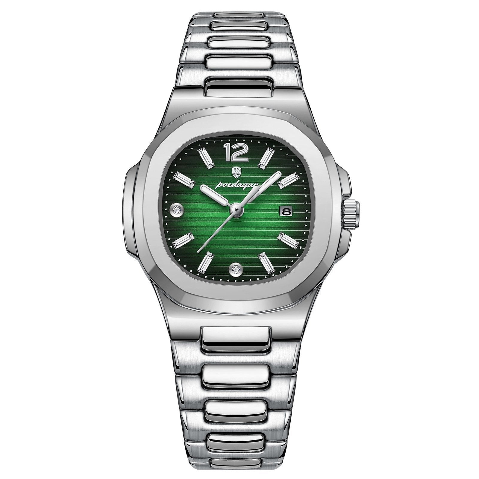 Poedagar 708 watch Silver Green variant