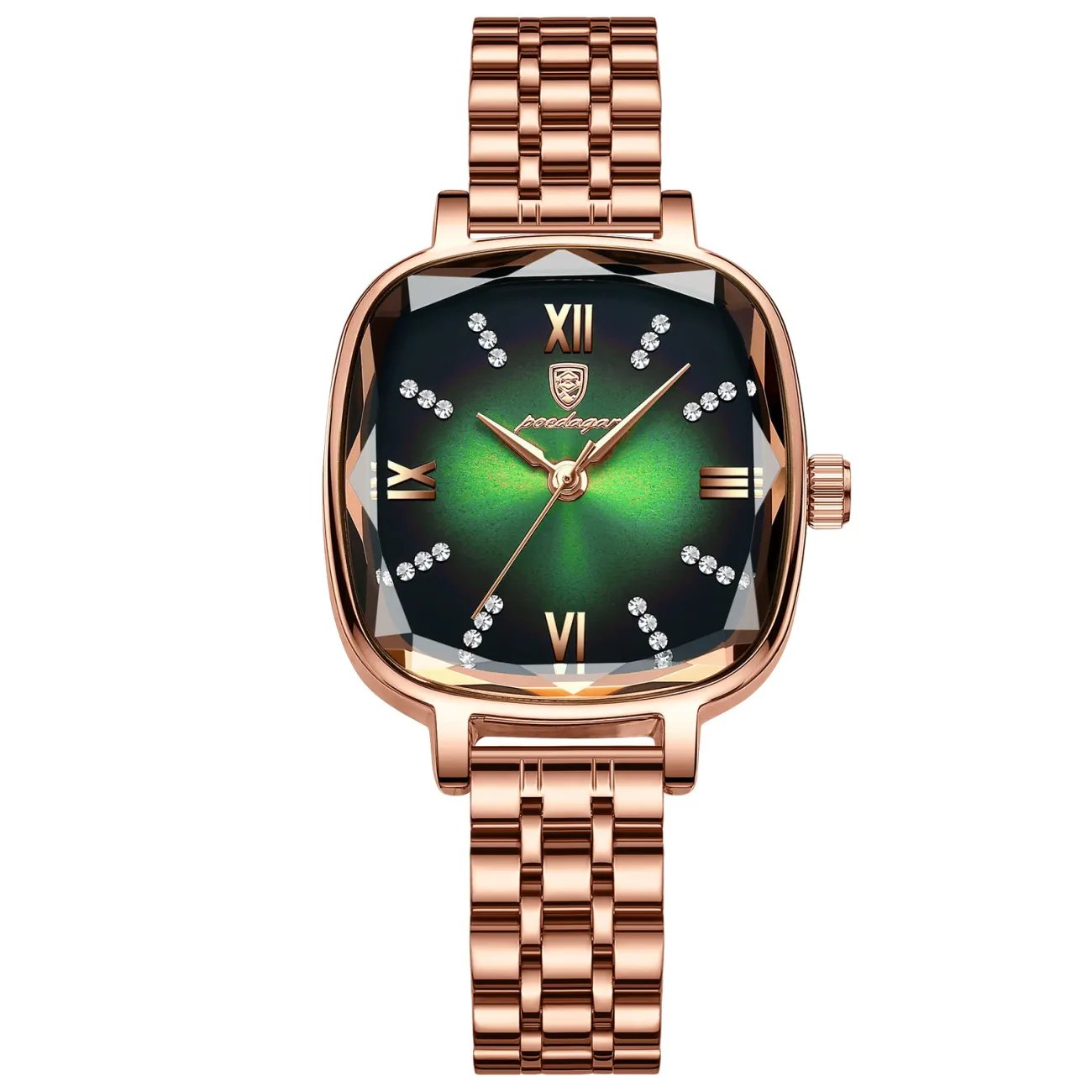 Poedagar 712 watch Rose Gold Green variant