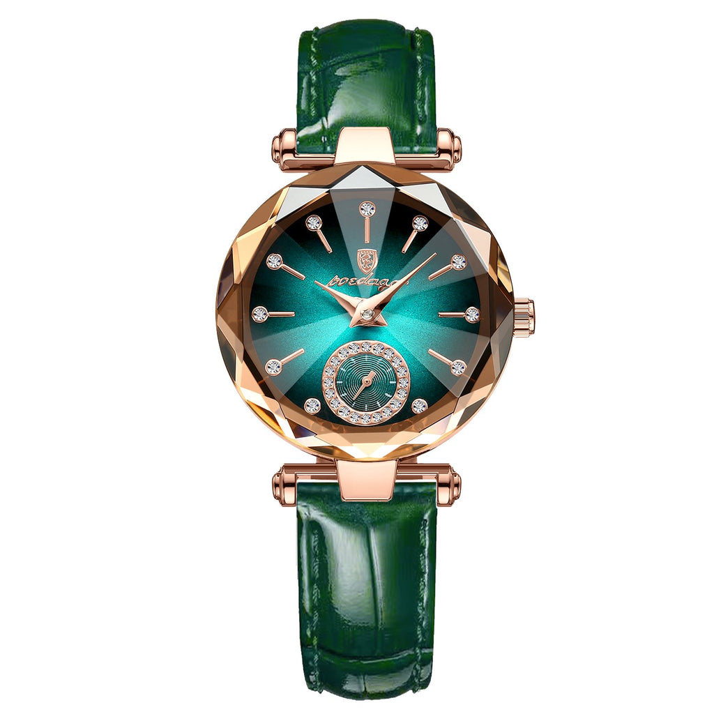 Poedagar 719 watch Gold Blue Leather variant