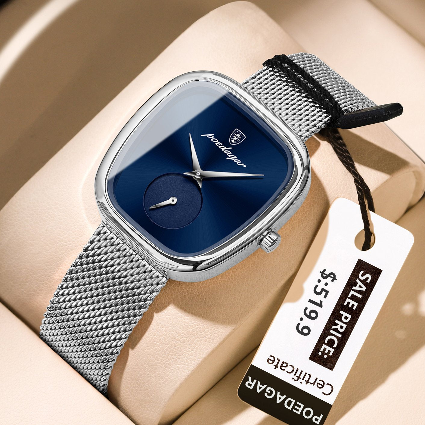 Poedagar 783 watch Sliver Blue M variant