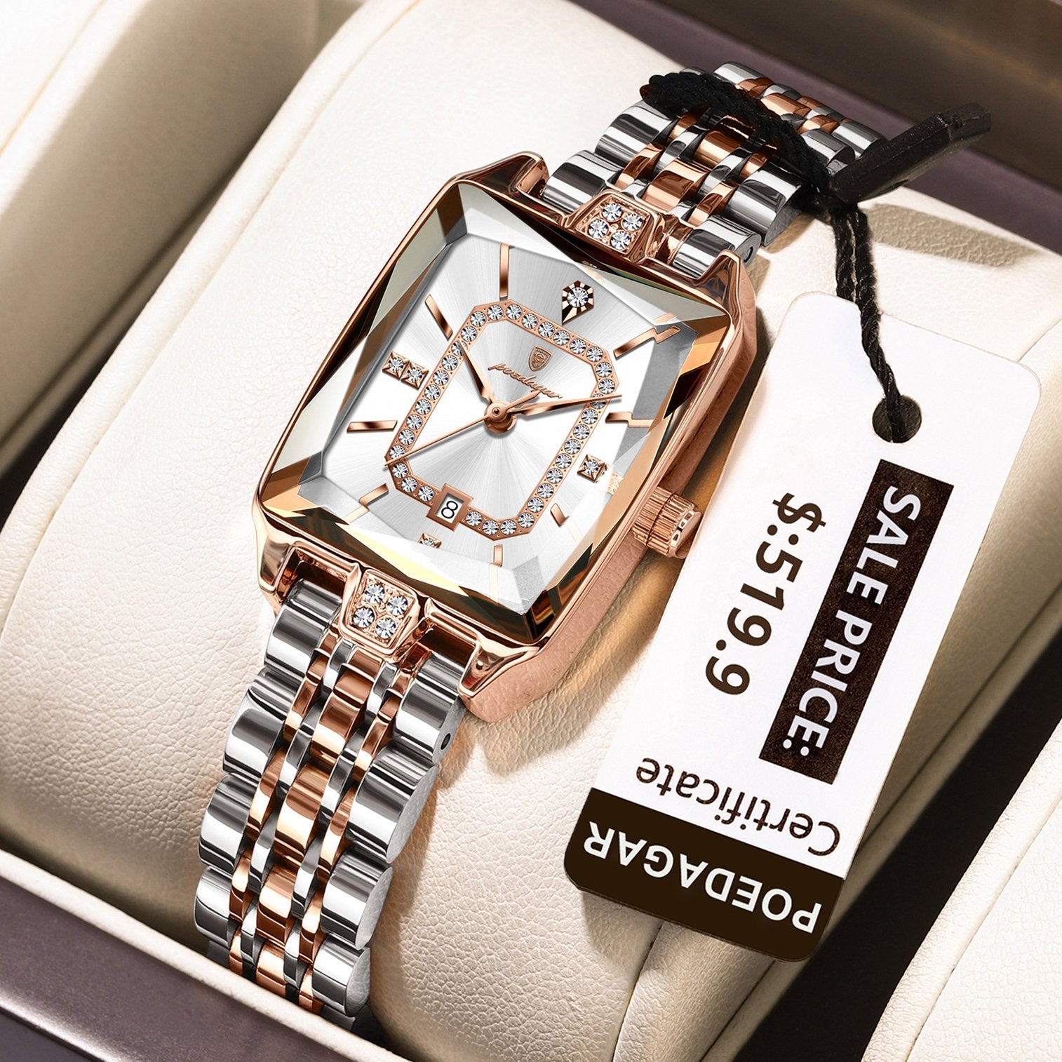 Poedagar 785 watch Gold White S variant